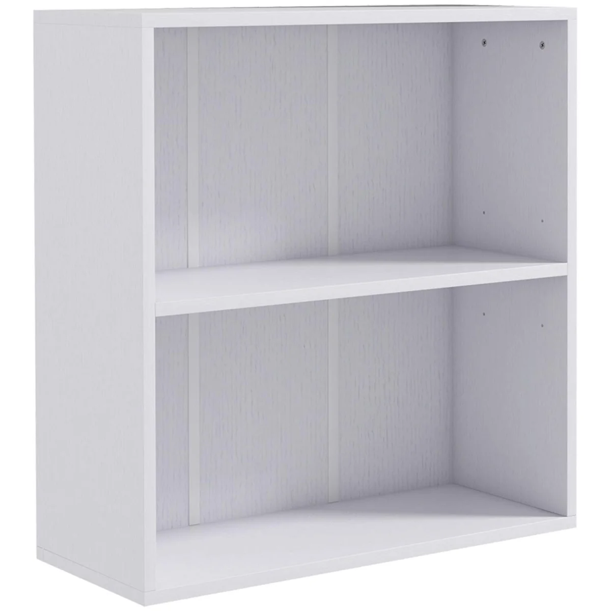 Ralafi White 2-Tier Bookcase with Adjustable Shelf – image 3