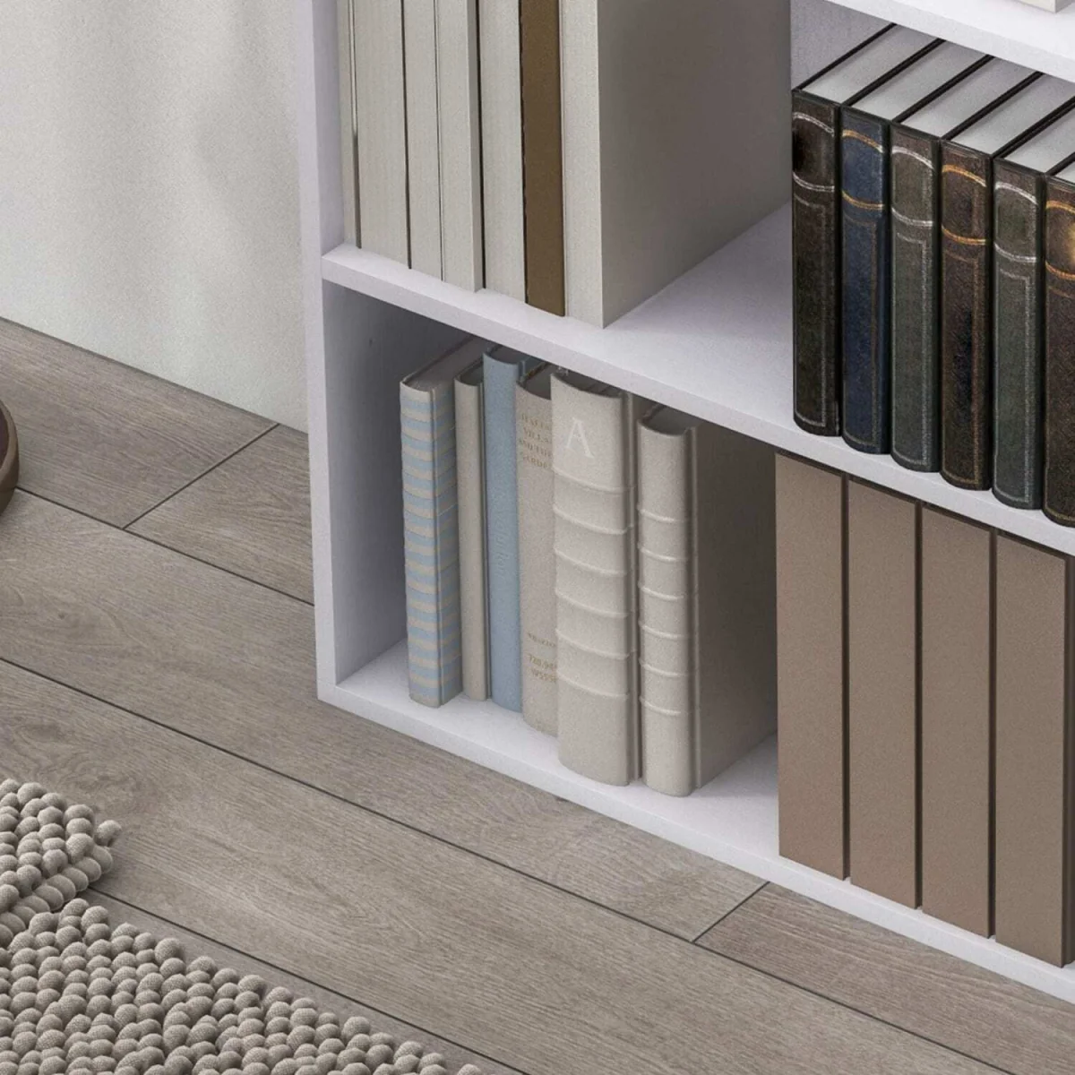 Ralafi White 2-Tier Bookcase with Adjustable Shelf – image 10
