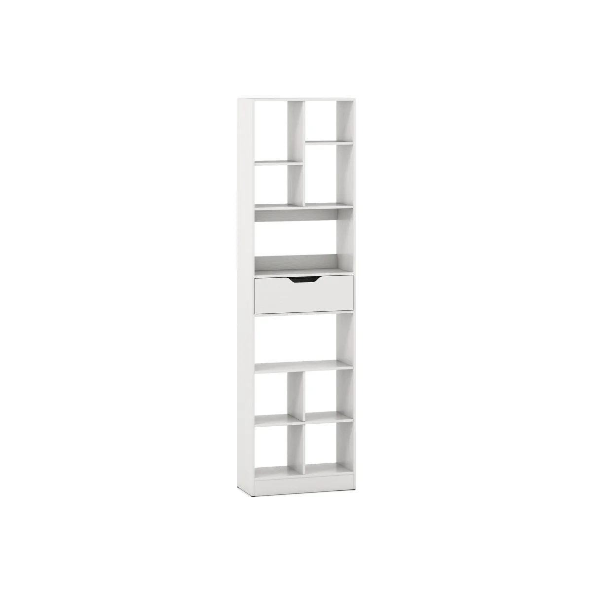 180cm Tall Freestanding Storage Organizer with Cubes - White – image 1