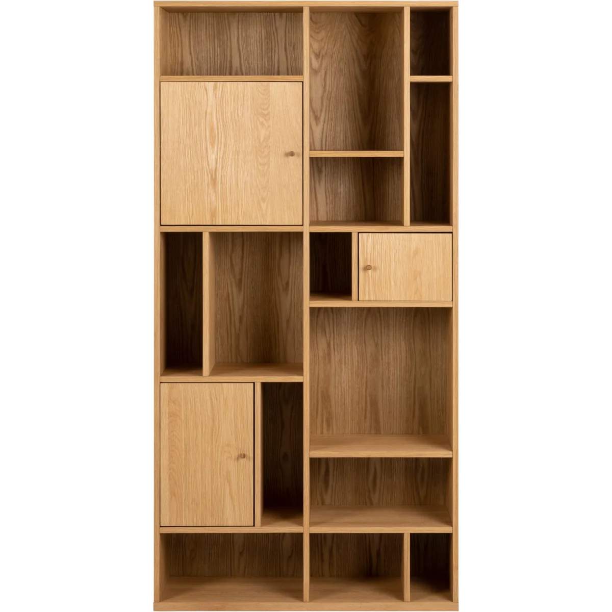 Rangoon 3 Door Large Bookcase in Oak - Oak – image 3