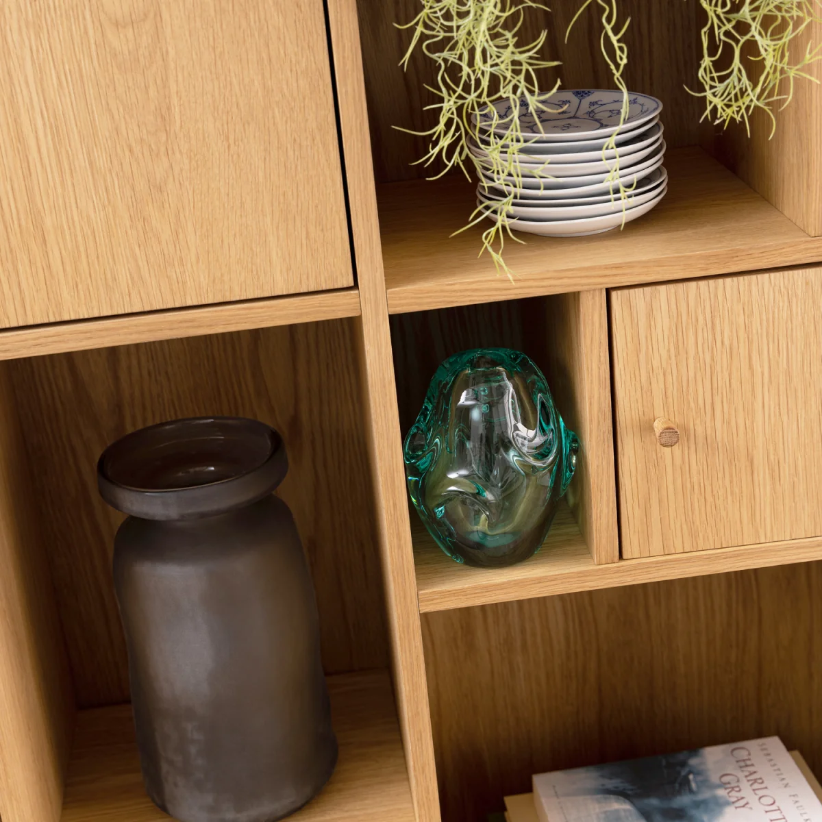 Rangoon 3 Door Large Bookcase in Oak - Oak – image 6
