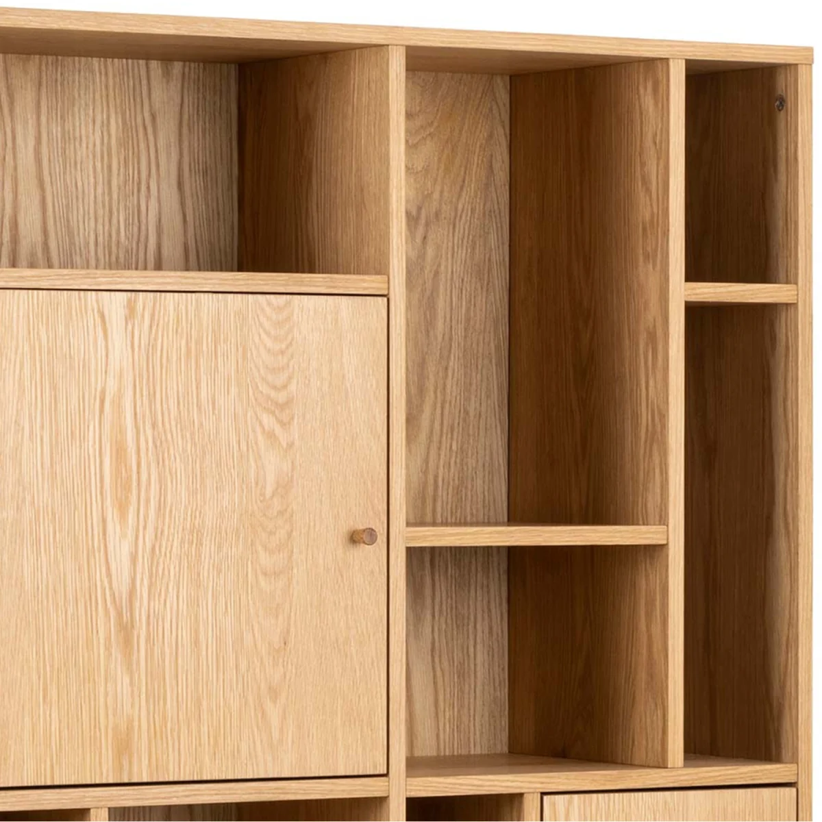 Rangoon 3 Door Large Bookcase in Oak - Oak – image 7