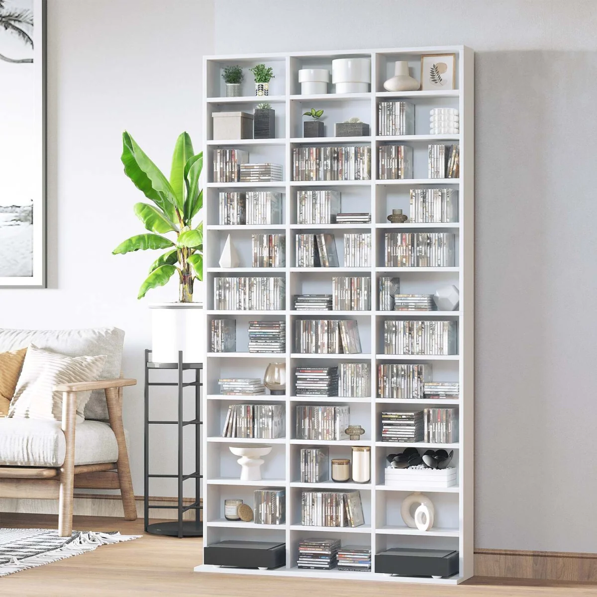 Vemini Wood White Storage Unit - 33 Adjustable Compartments – image 3