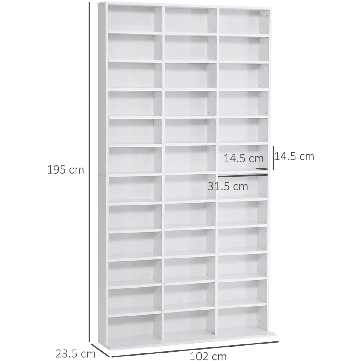 Vemini Wood White Storage Unit - 33 Adjustable Compartments – image 4