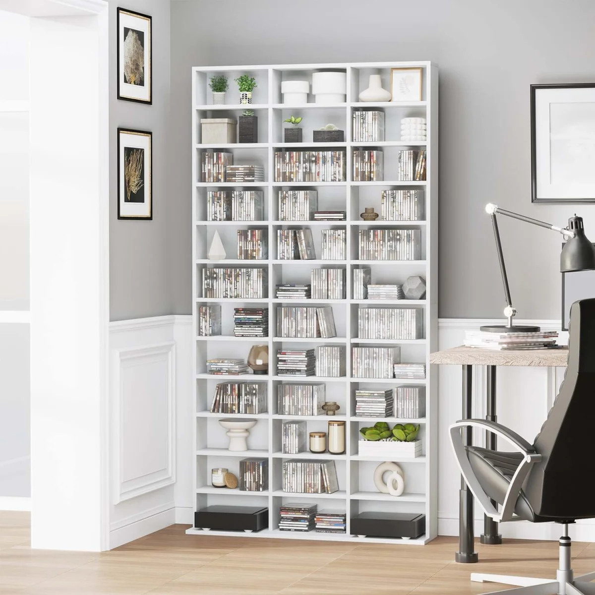 Vemini Wood White Storage Unit - 33 Adjustable Compartments – image 8