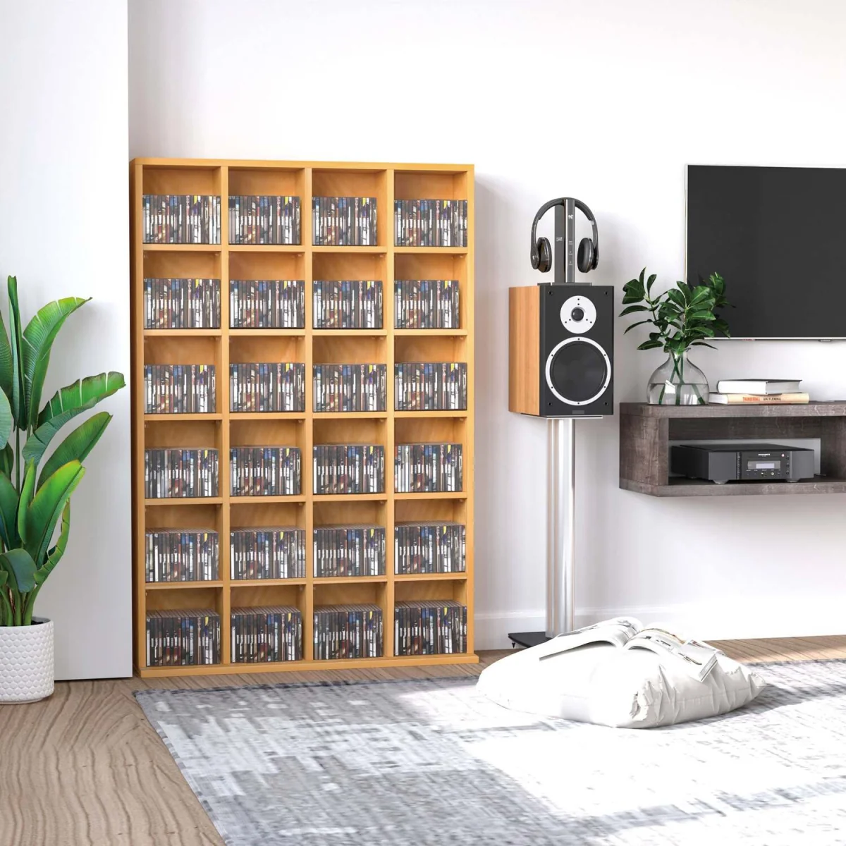 Dimo Tasu Wood Beech Adjustable CD Storage Unit – image 3