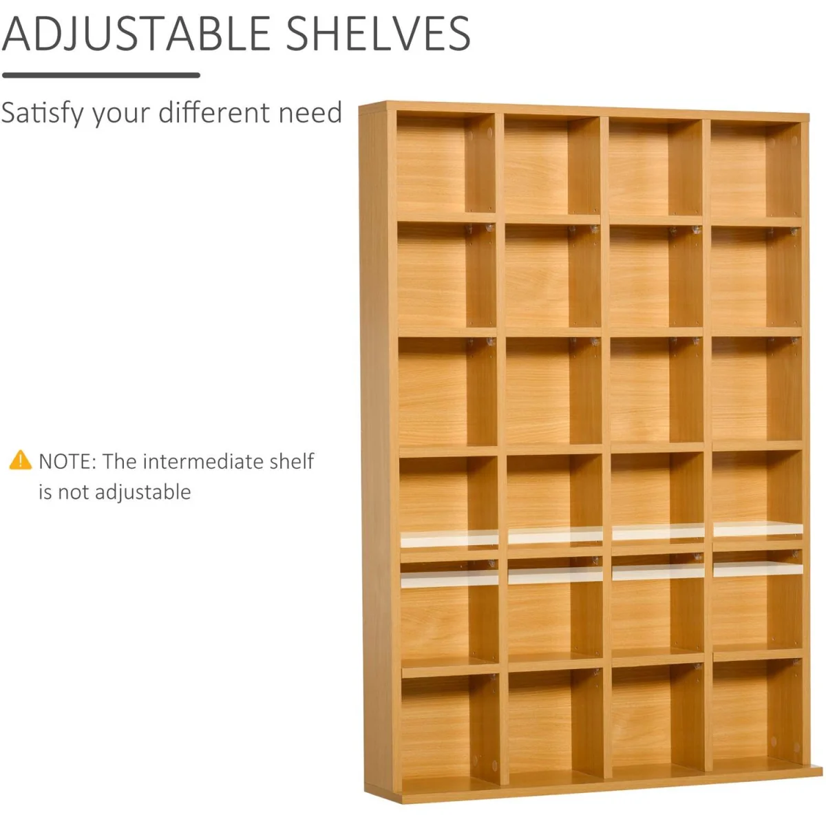 Dimo Tasu Wood Beech Adjustable CD Storage Unit – image 6