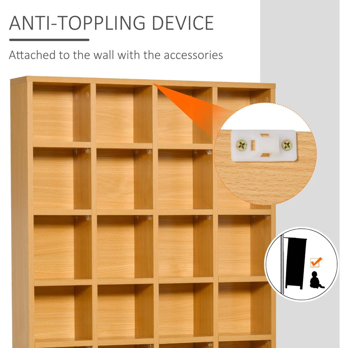 Dimo Tasu Wood Beech Adjustable CD Storage Unit – image 7
