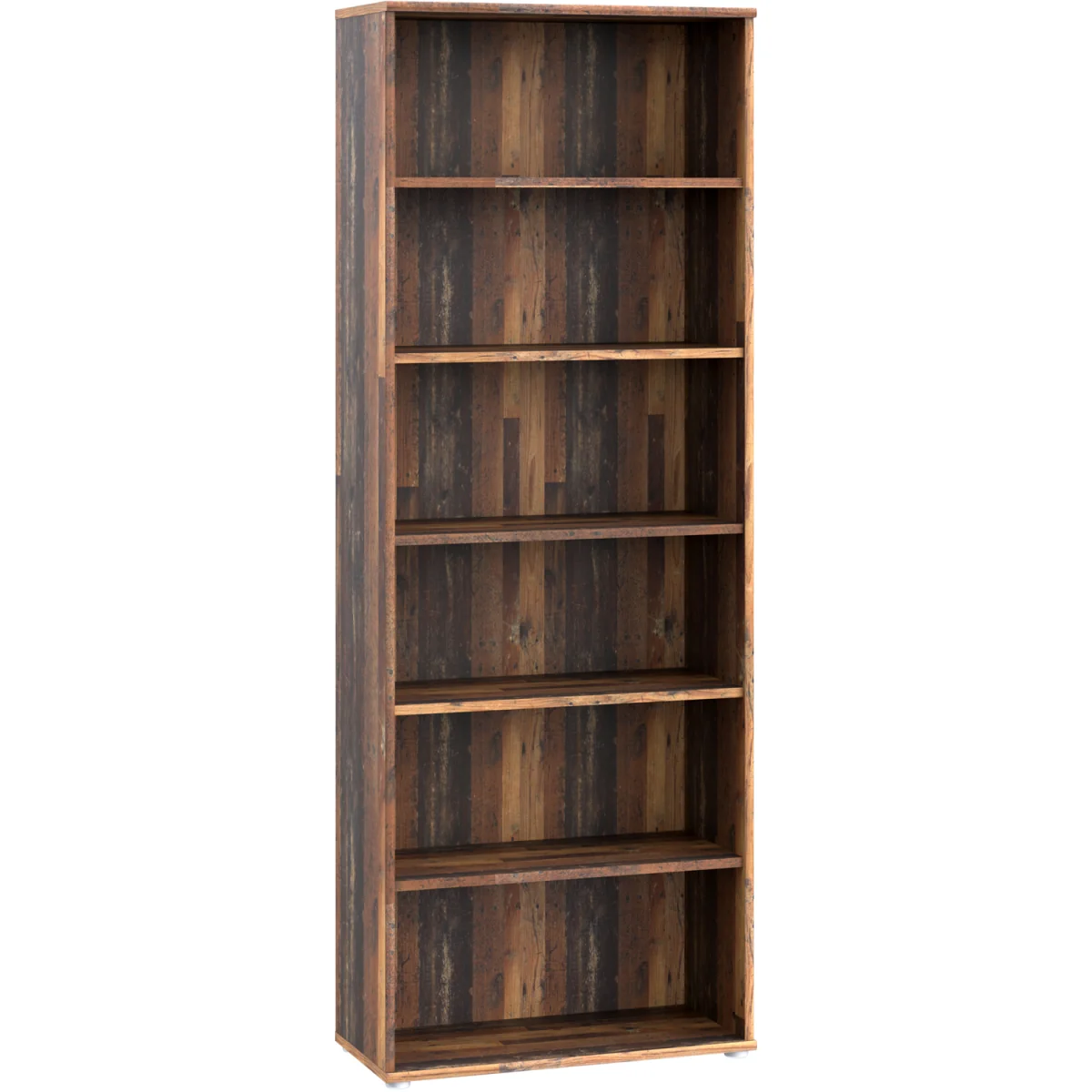 Essential Wide 5 Shelf Bookcase in Vintage Oak - Vintage Oak – image 3