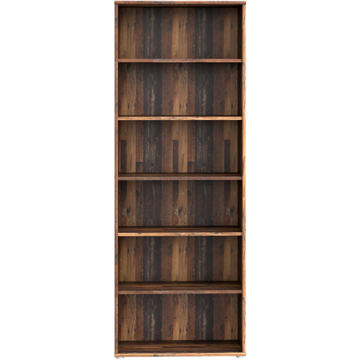 Essential Wide 5 Shelf Bookcase in Vintage Oak - Vintage Oak – image 4