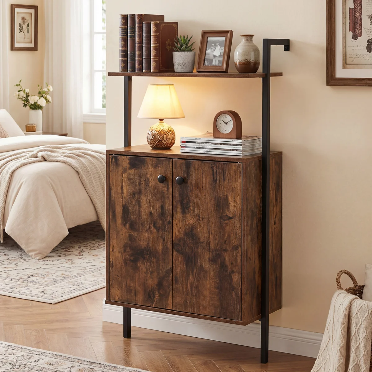 Wall Mount Bookcase - Brown – image 4