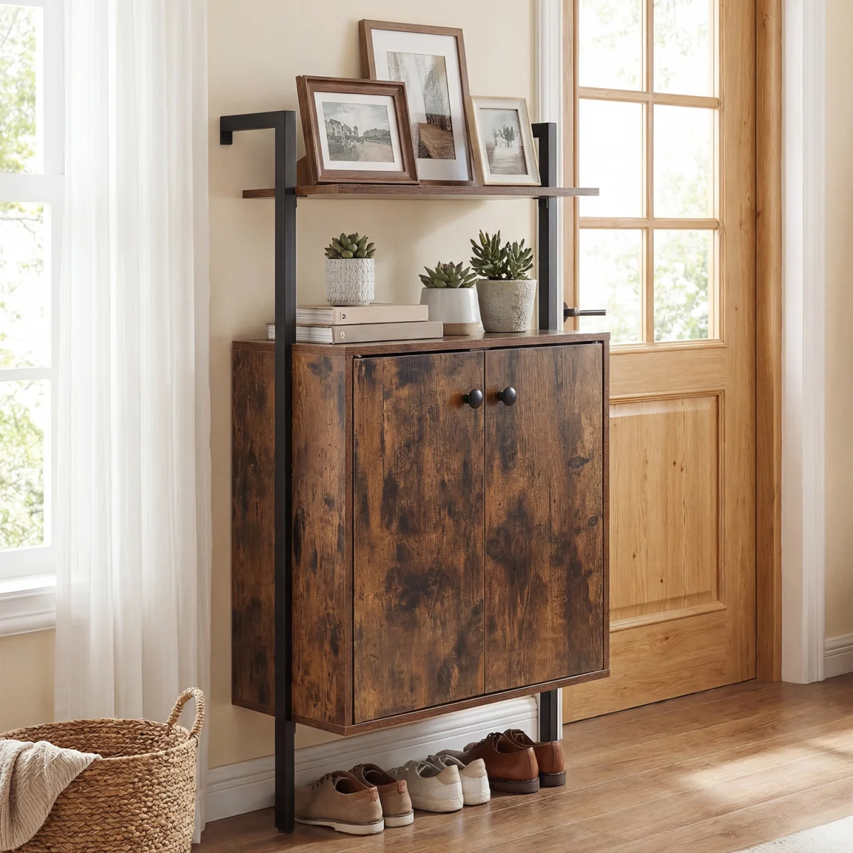 Wall Mount Bookcase - Brown – image 5