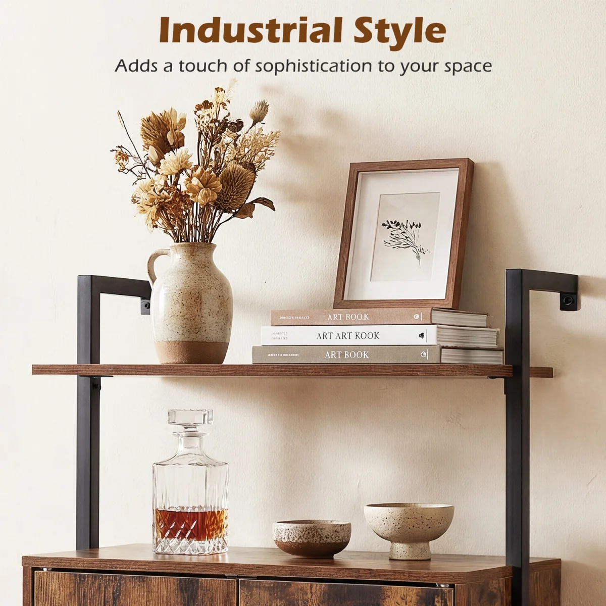Wall Mount Bookcase - Brown – image 6