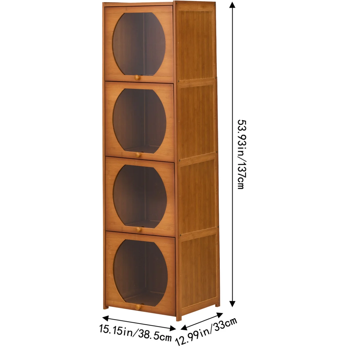 Multipurpose Freestanding Storage Bookcase - Brown / 137cm – image 2