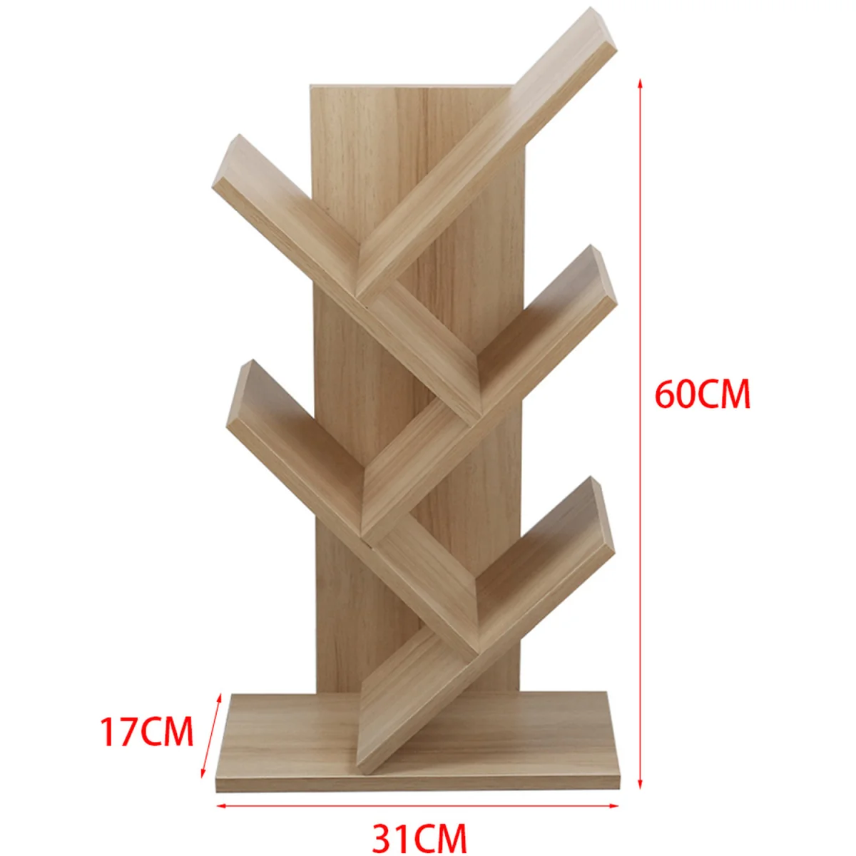 Tree Shape Multi Tier Wooden Bookshelf - Wood – image 2