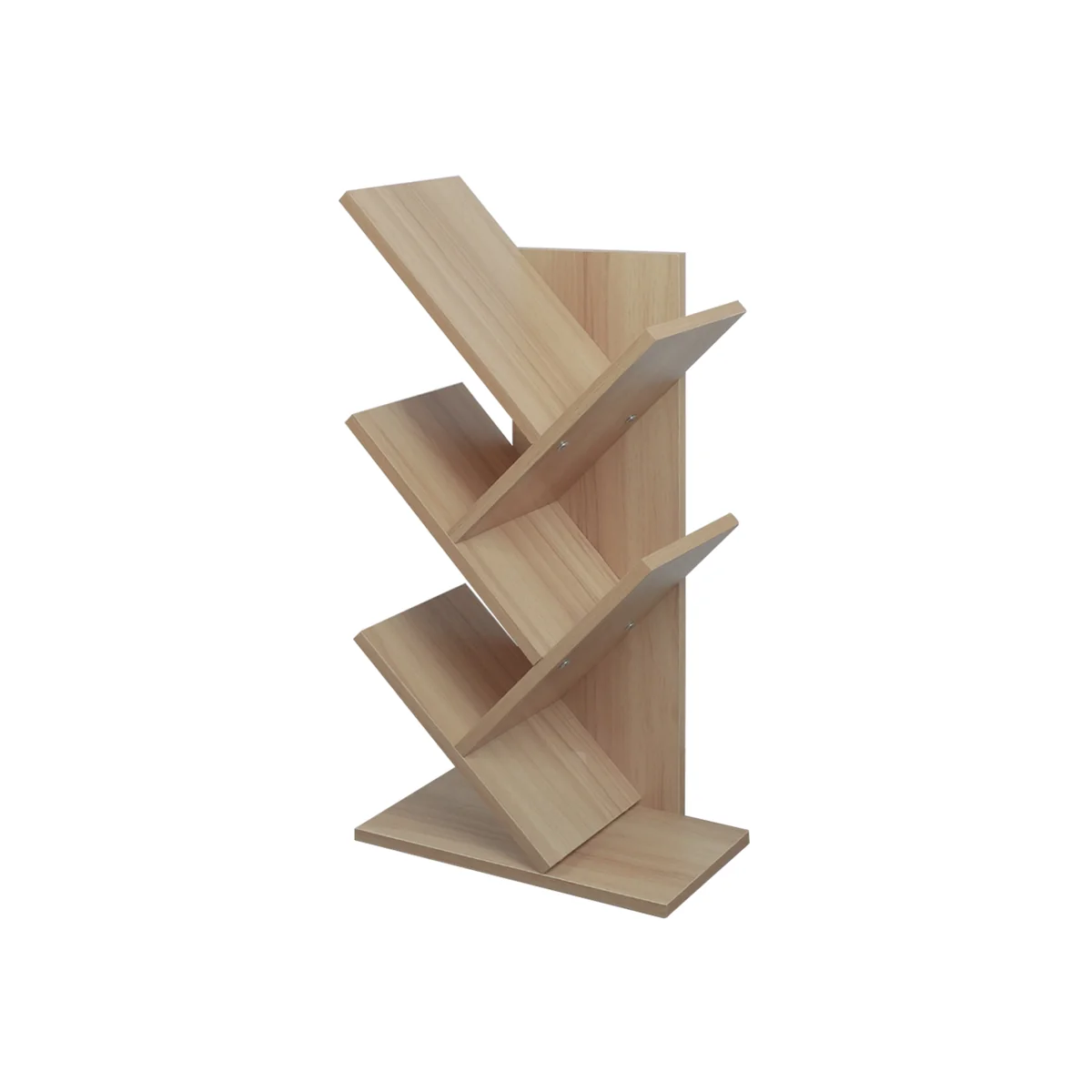 Tree Shape Multi Tier Wooden Bookshelf - Wood – image 1