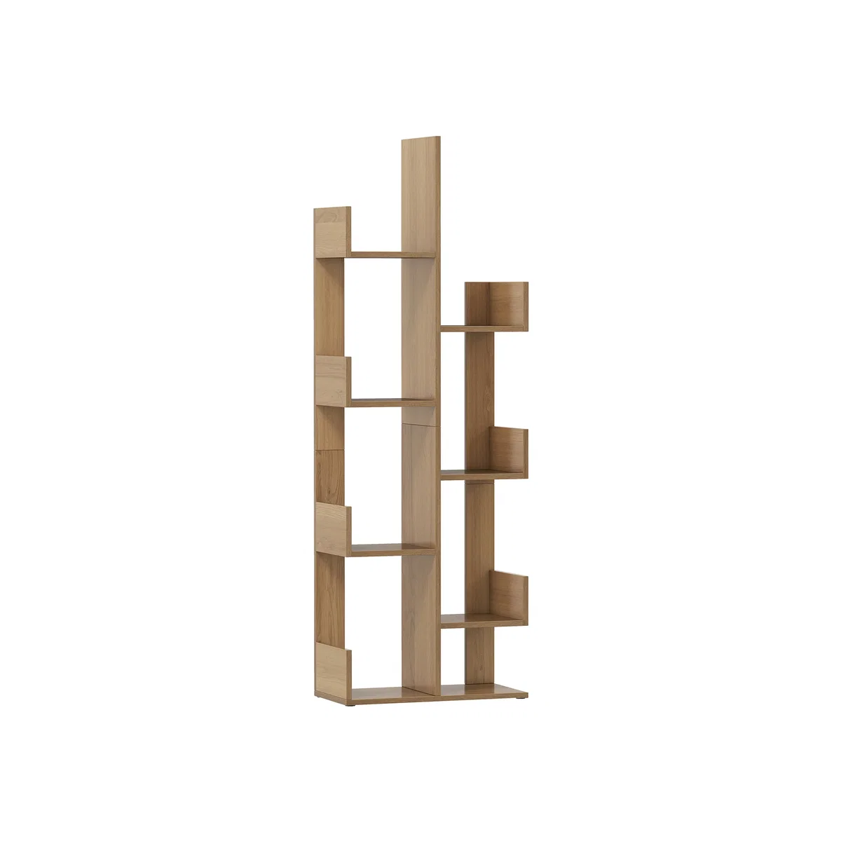 Costway 8-Tier Tree Bookshelf Book Display Rack - Natural – image 1