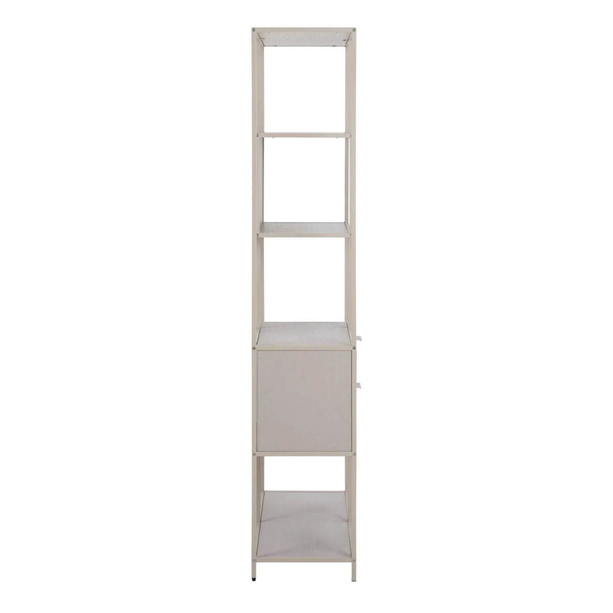 Fort Worth Tall Metal Bookcase with 2 Drawers and 4 Shelves - Grey – image 2