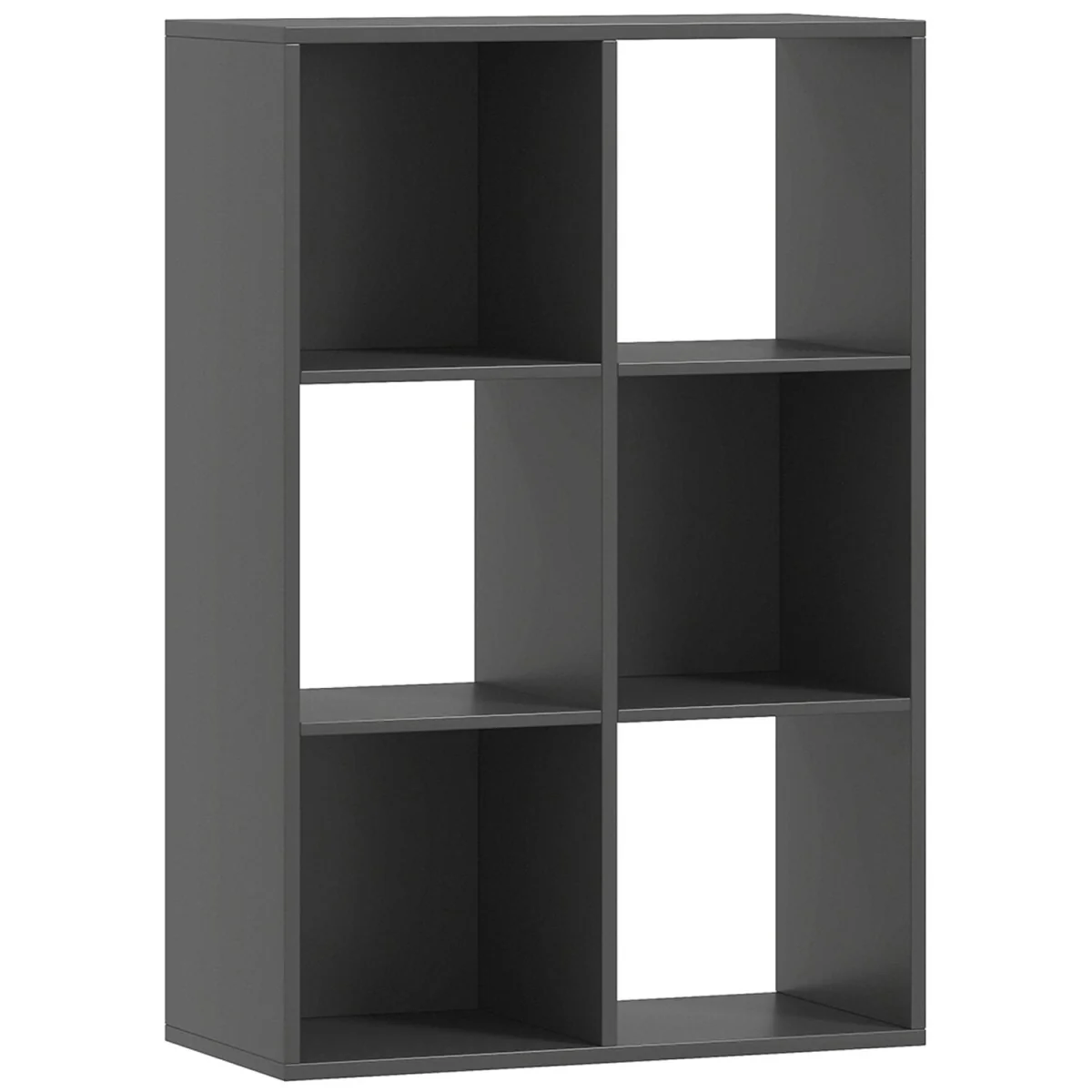 Vasutte Wooden Black 6 Cube Storage Bookcase – image 3