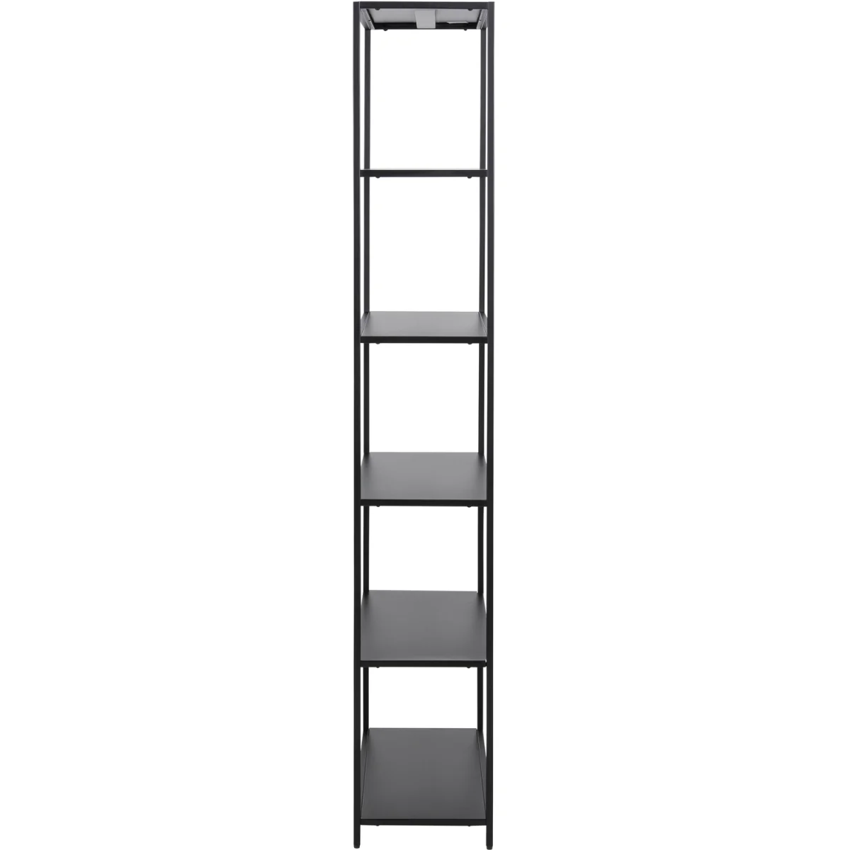 Newcastle Tall Bookcase with 5 Shelves in Matt Black - Black – image 2