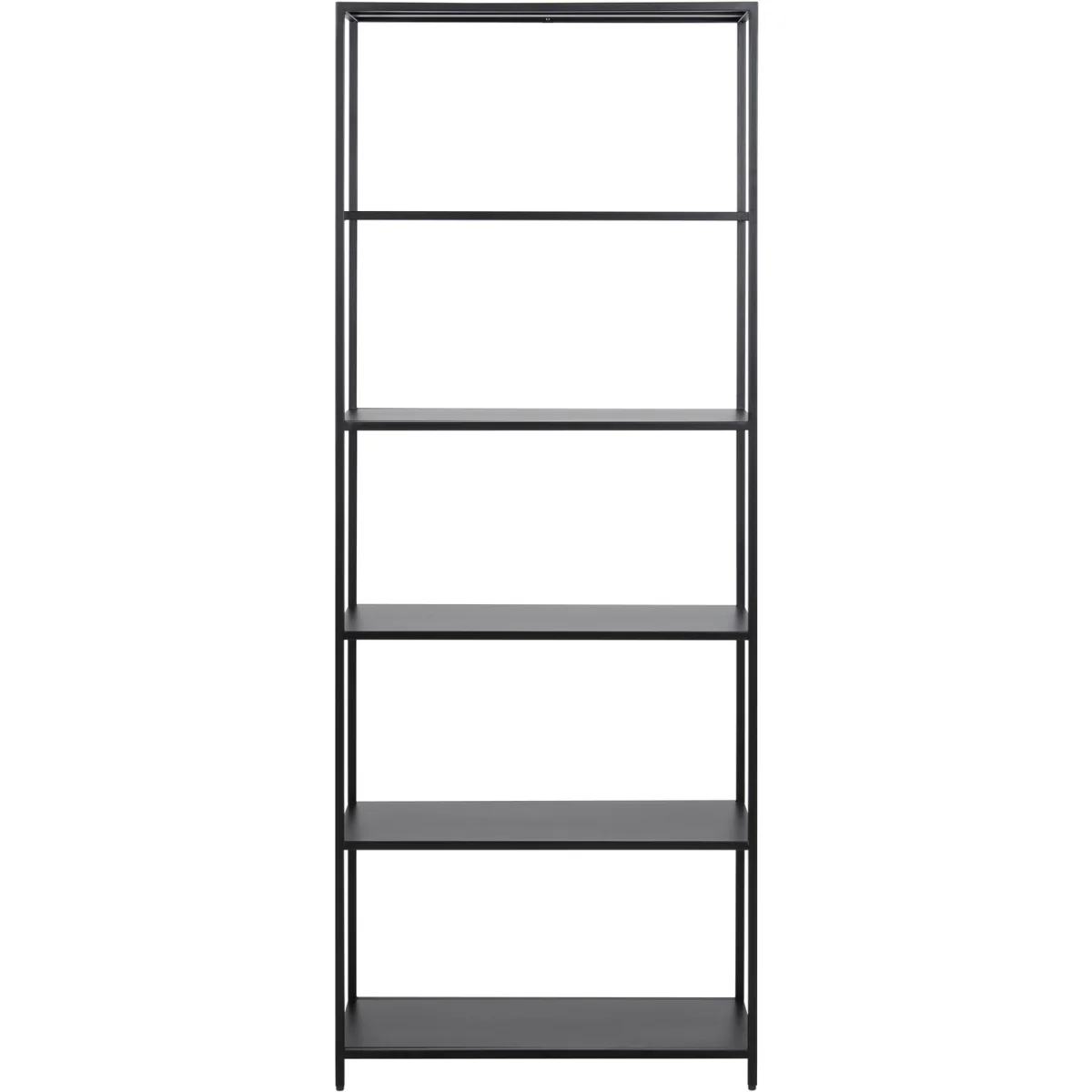 Newcastle Tall Bookcase with 5 Shelves in Matt Black - Black – image 3