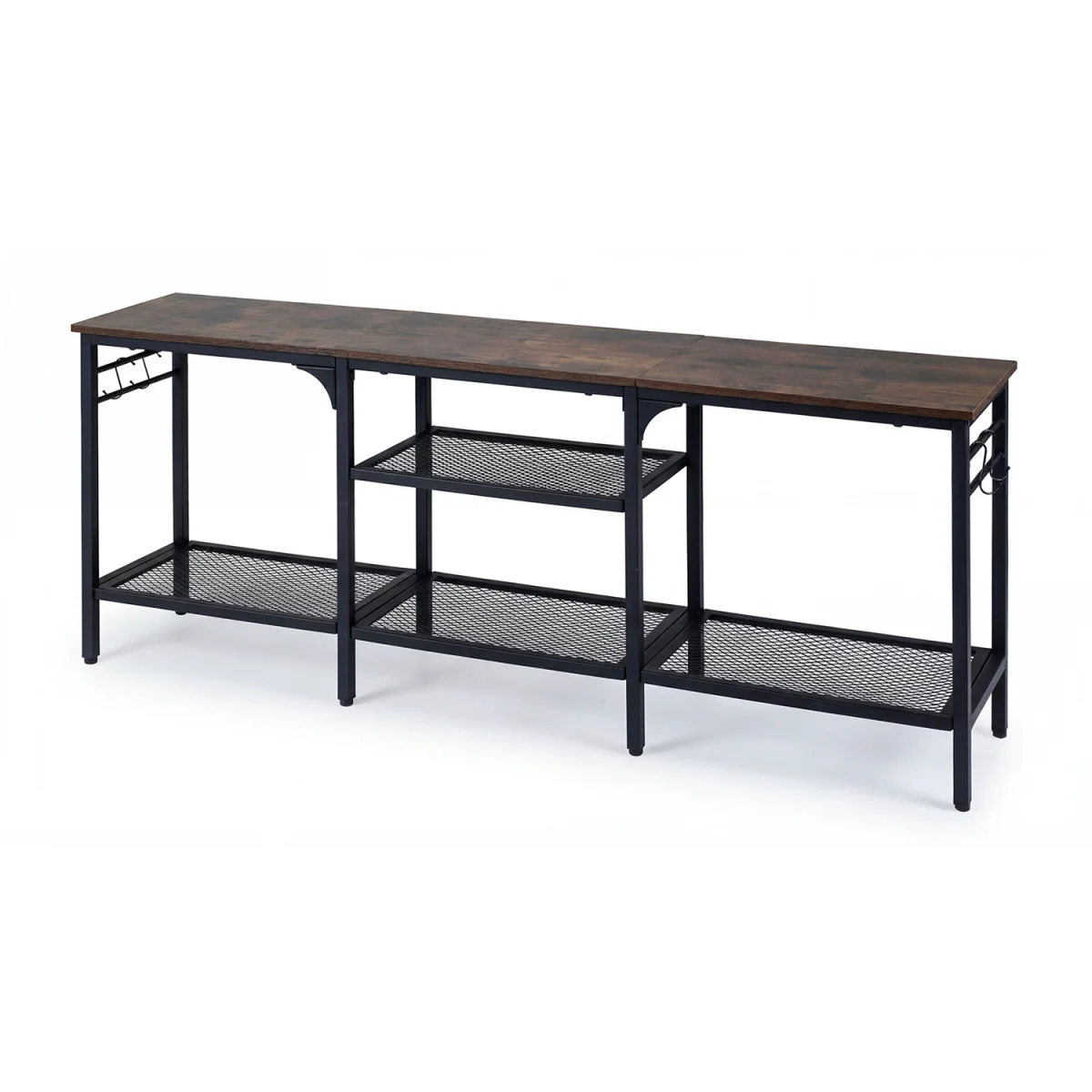 Industrial Entertainment Center with Shelves – image 2