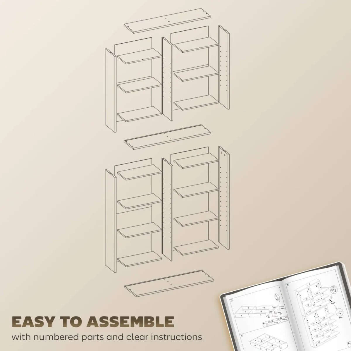 Latota Wood White Tall Media Storage Tower With 640 Disc Capacity – image 8