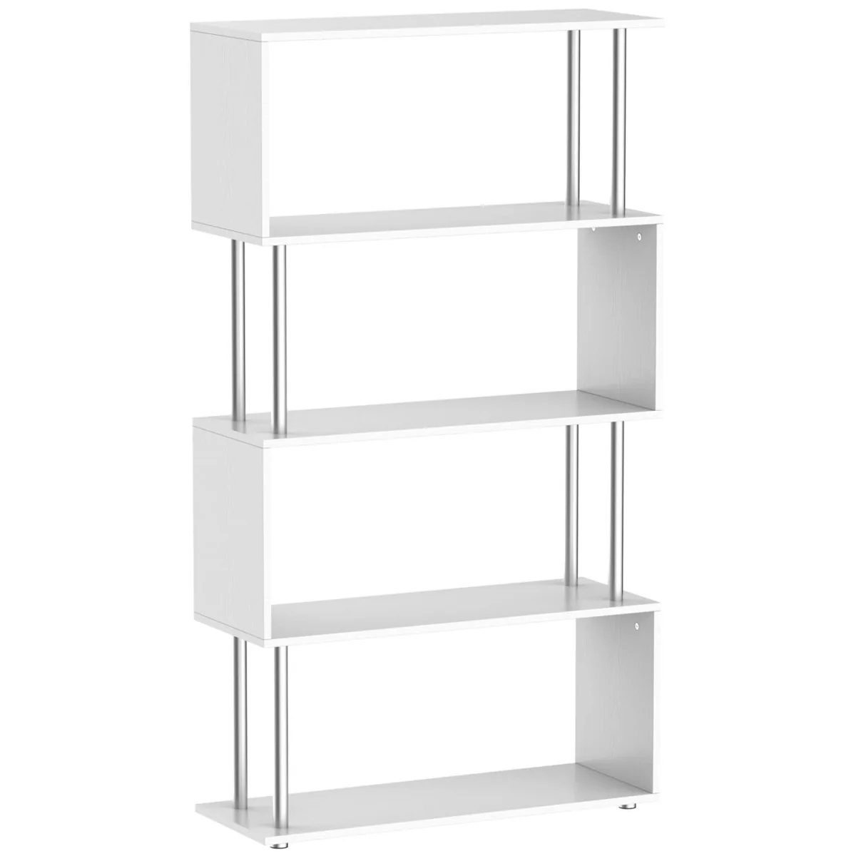 Fini Wood 5-Tier S-Shape Freestanding Bookcase 80 x 30 x 145 cm – image 3