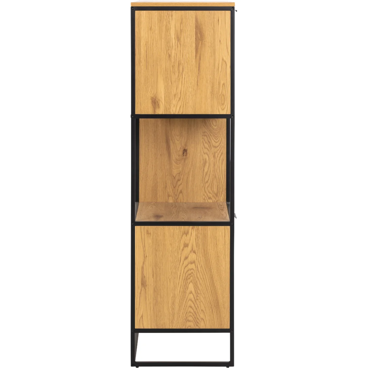 Swindon Bookcase with 2 Doors, 3 Drawers and 1 Shelves in Black - Black – image 3