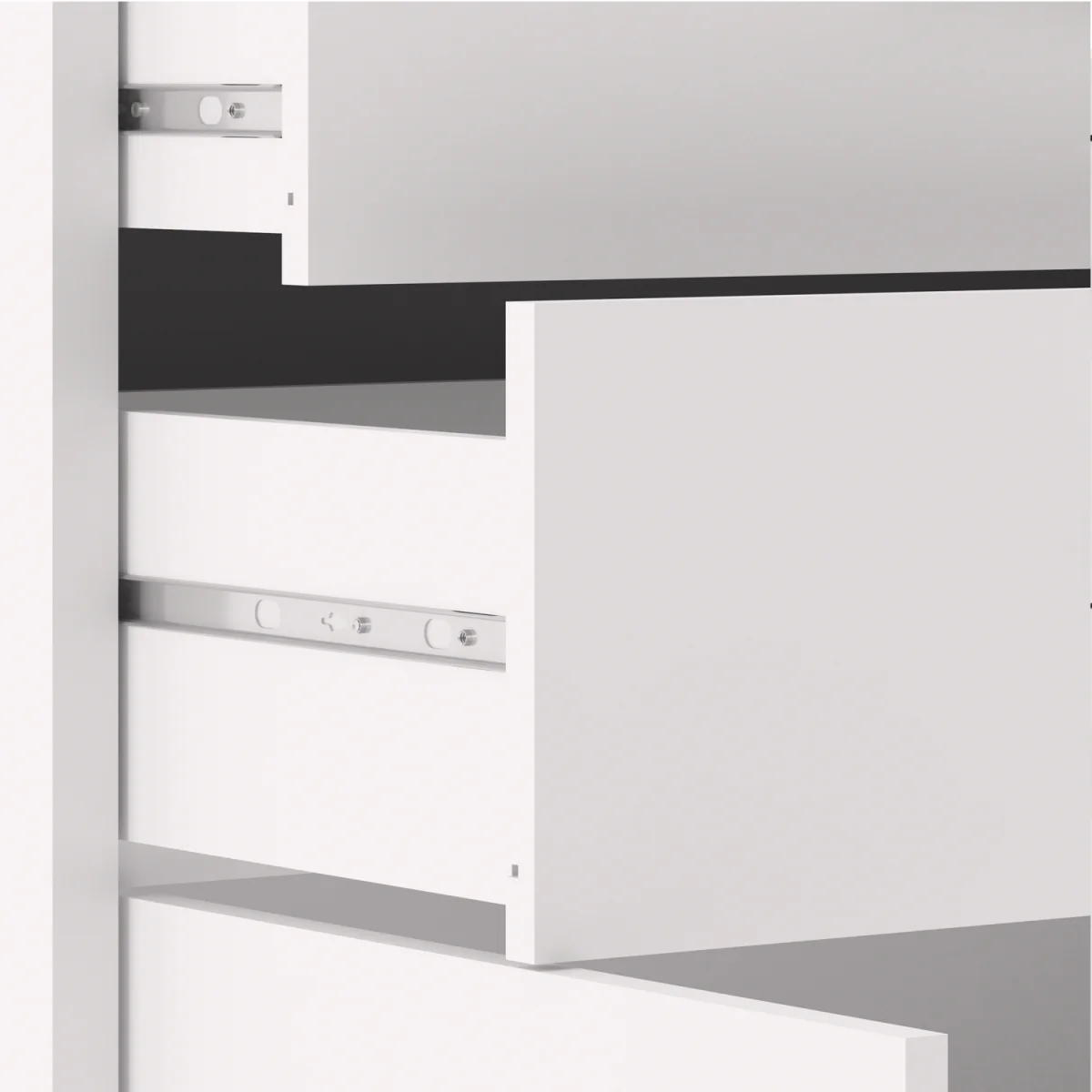 Prima Bookcase 3 Shelves with 2 Drawers 2 Doors - White – image 2