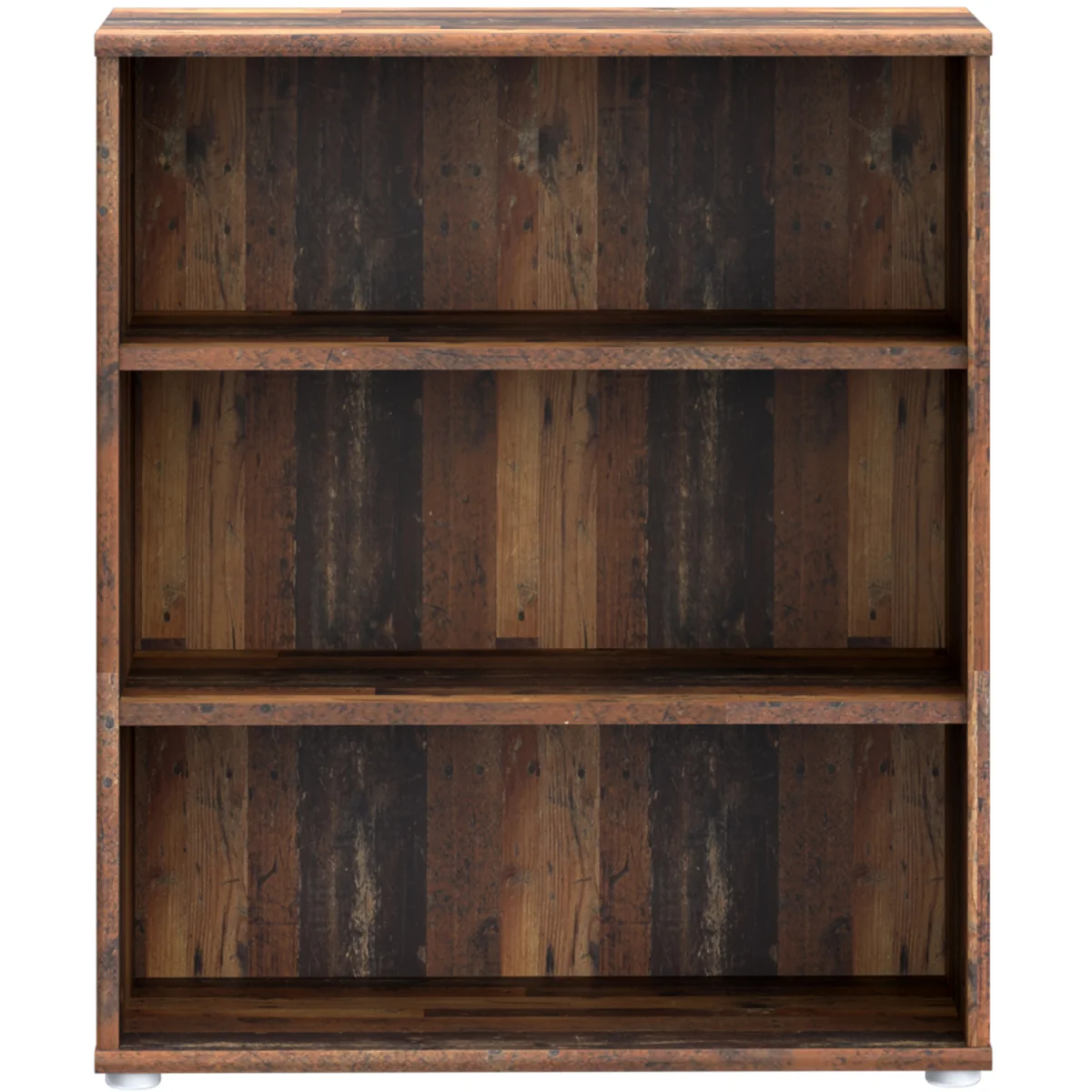 Essential Low Wide 2 Shelf Bookcase in Vintage Oak - Vintage Oak – image 3