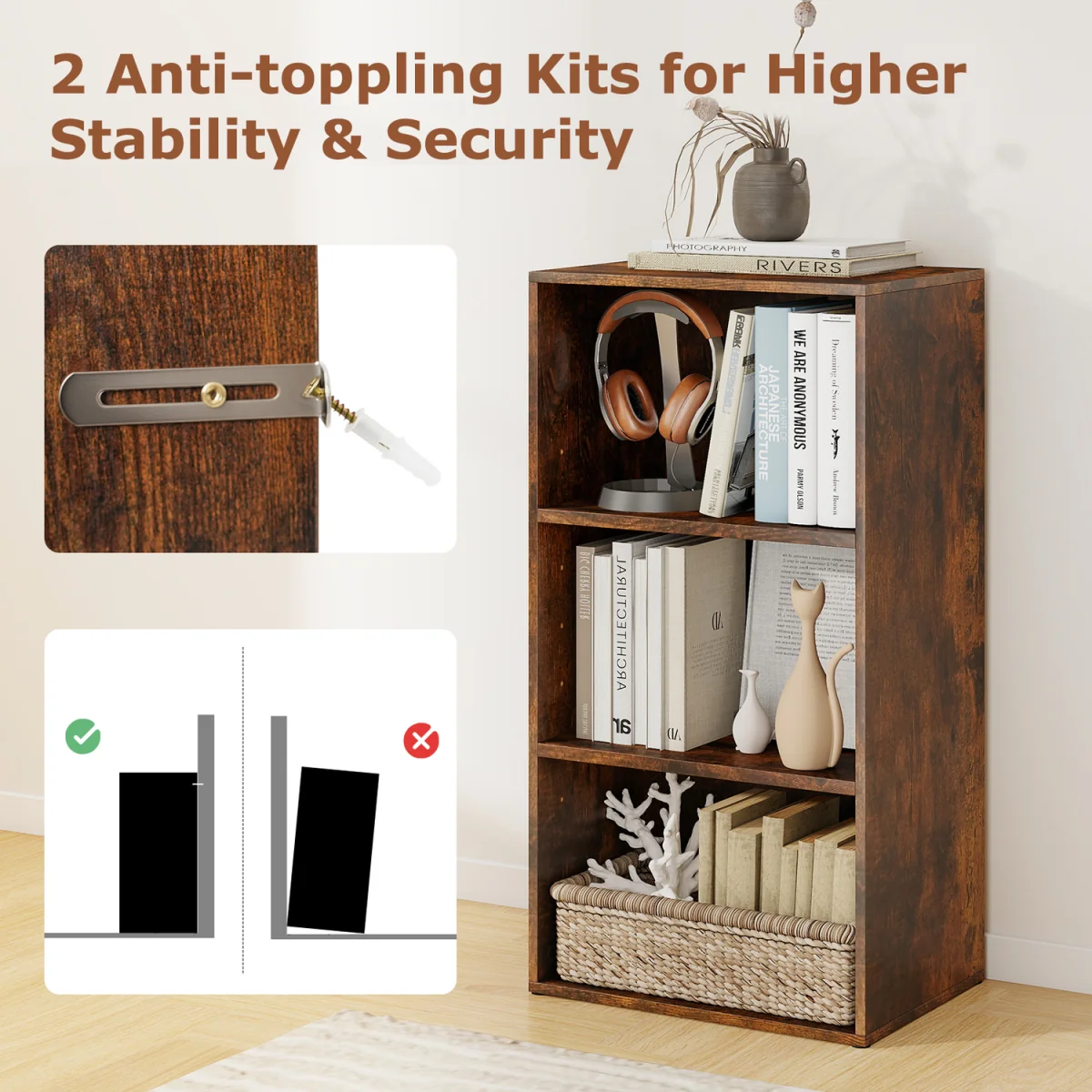 3 Cube Bookcase – image 9