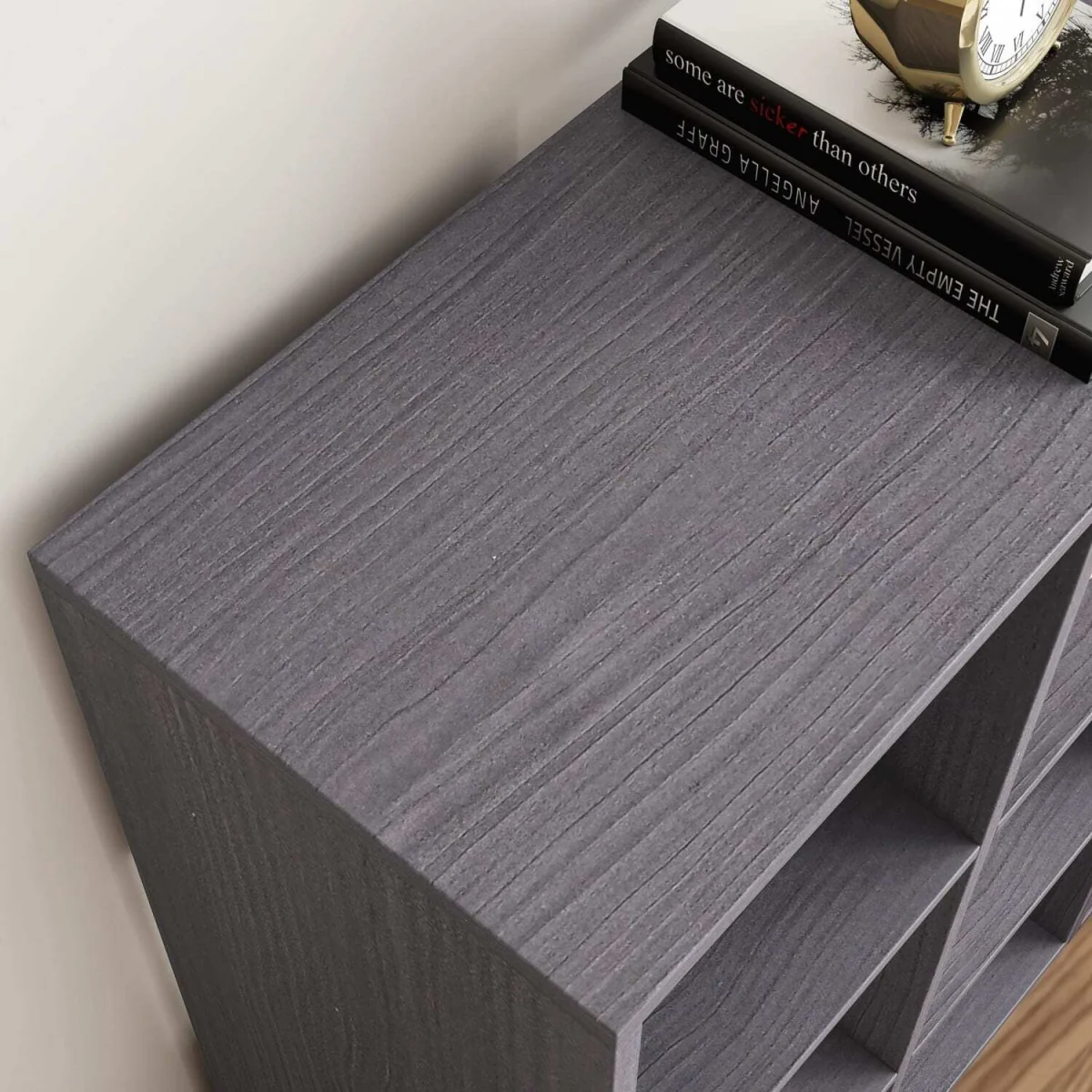 Fahe Wooden Grey 6 Cube Storage Bookcase – image 9