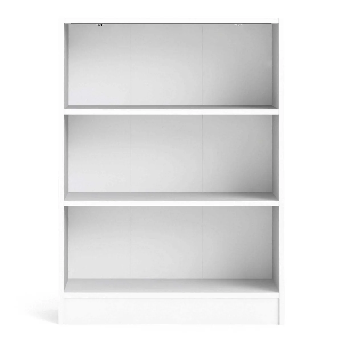 Amberfern Wooden Low Wide Bookcase 2 Shelves - White – image 3