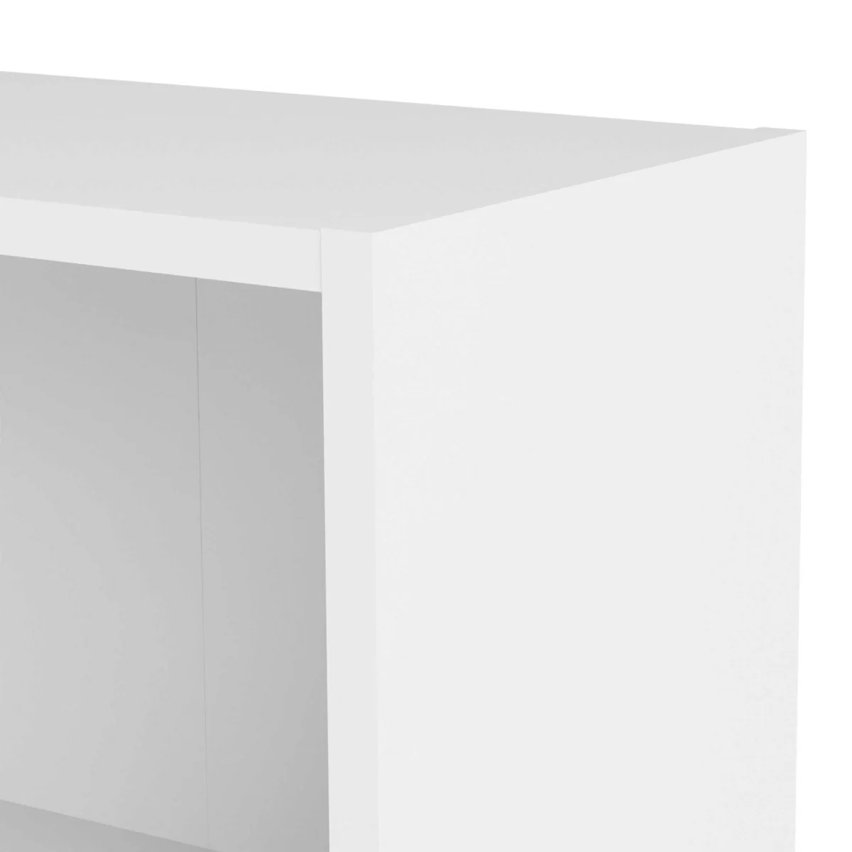 Amberfern Wooden Low Wide Bookcase 2 Shelves - White – image 4