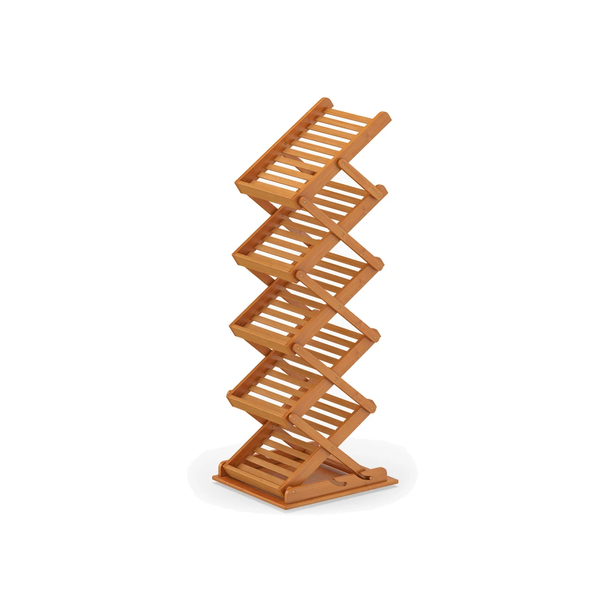 Foldable Bamboo Magazine Rack - Walnut – image 1