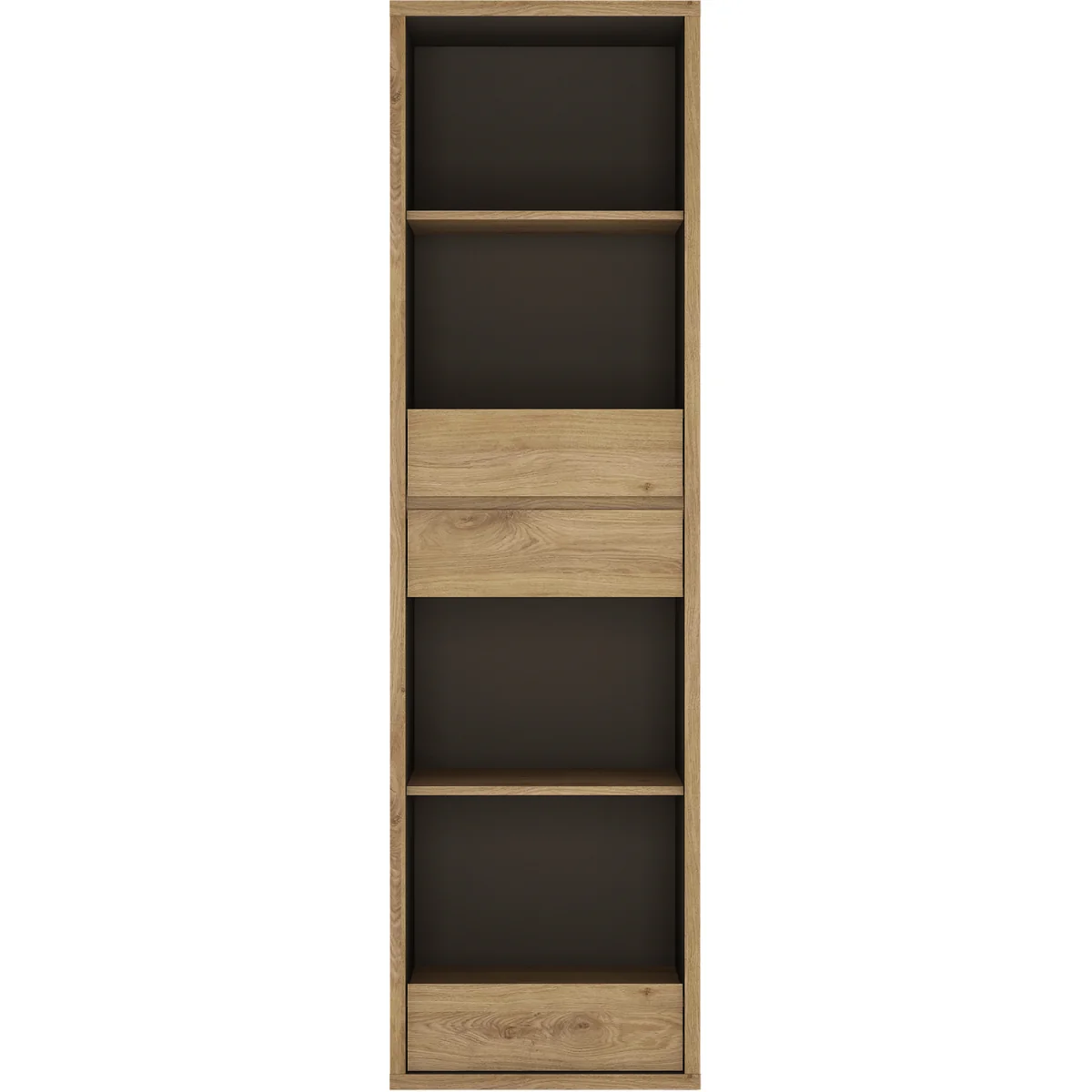 Shetland Tall Narrow 3 Drawer Bookcase - Oak – image 6