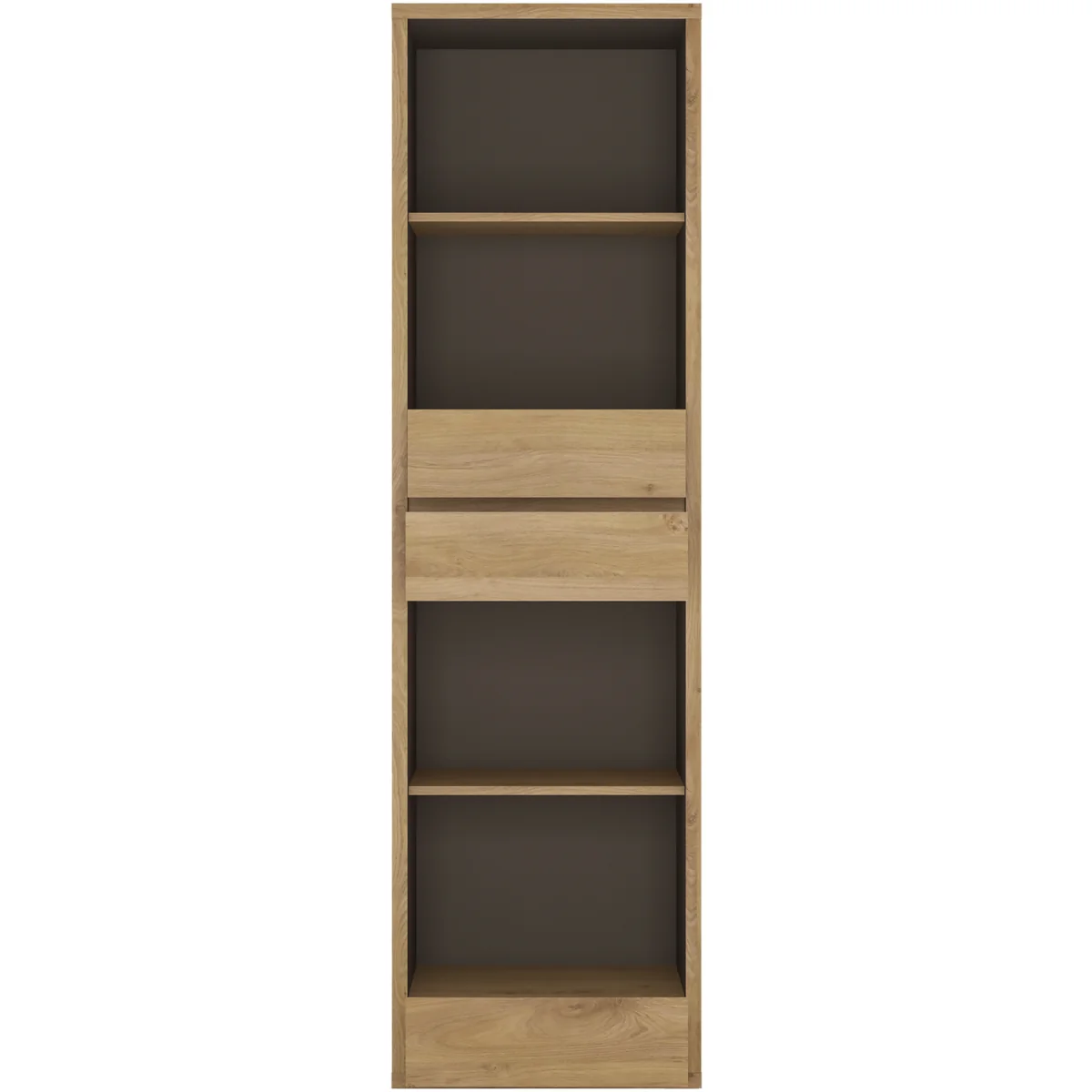 Shetland Tall Narrow 3 Drawer Bookcase - Oak – image 7