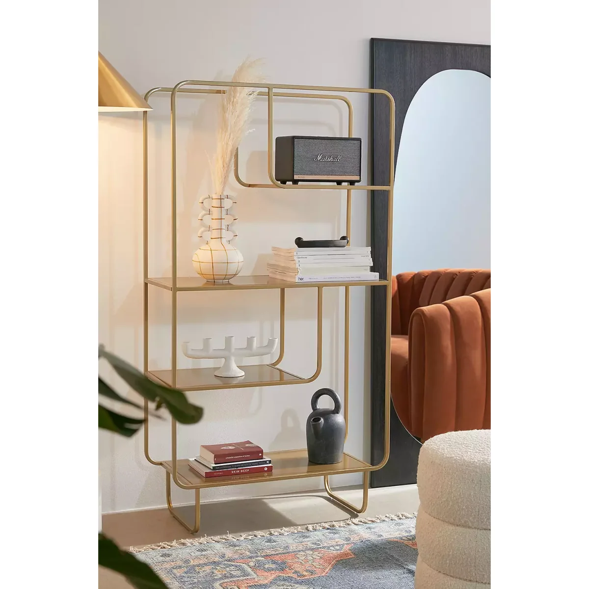 Alana Gold Bookcase - Gold ALL at Urban Outfitters – image 2