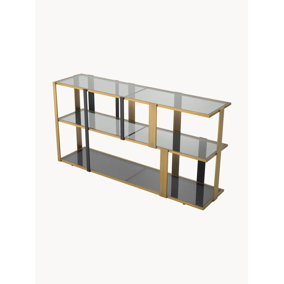 Metal Shelving Unit Clio with Glass Tiers – image 2