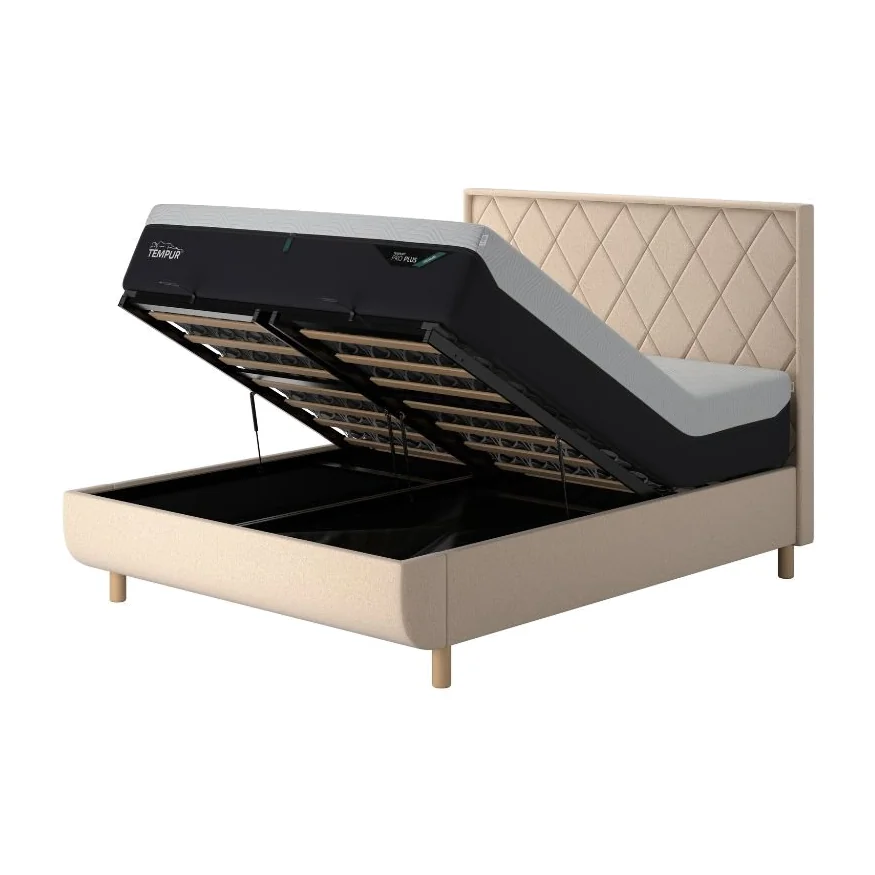 TEMPUR Arc Ottoman Bed with Quilted Headboard