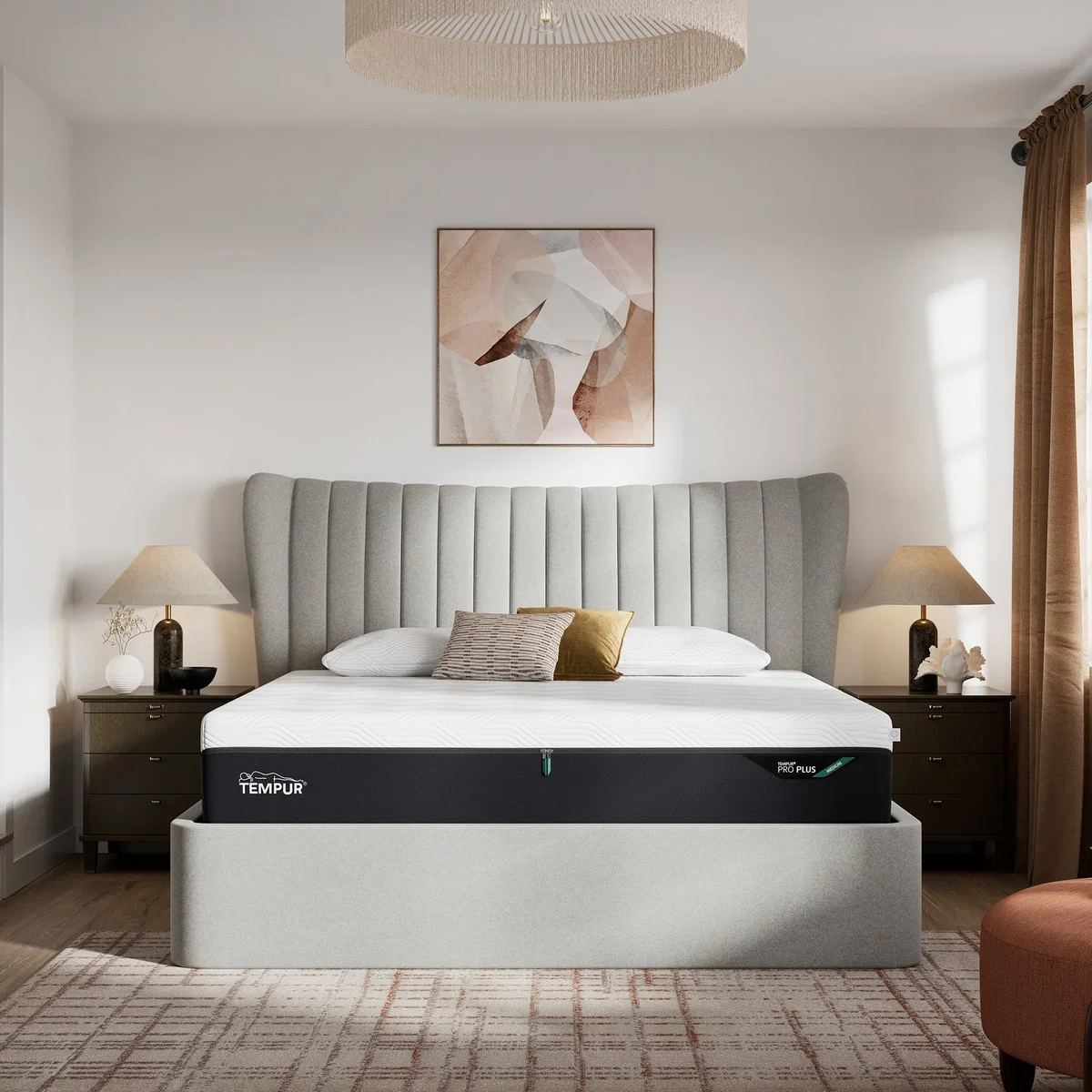 TEMPUR® Horton Ottoman Bed Base, Superking / Light Grey – image 2