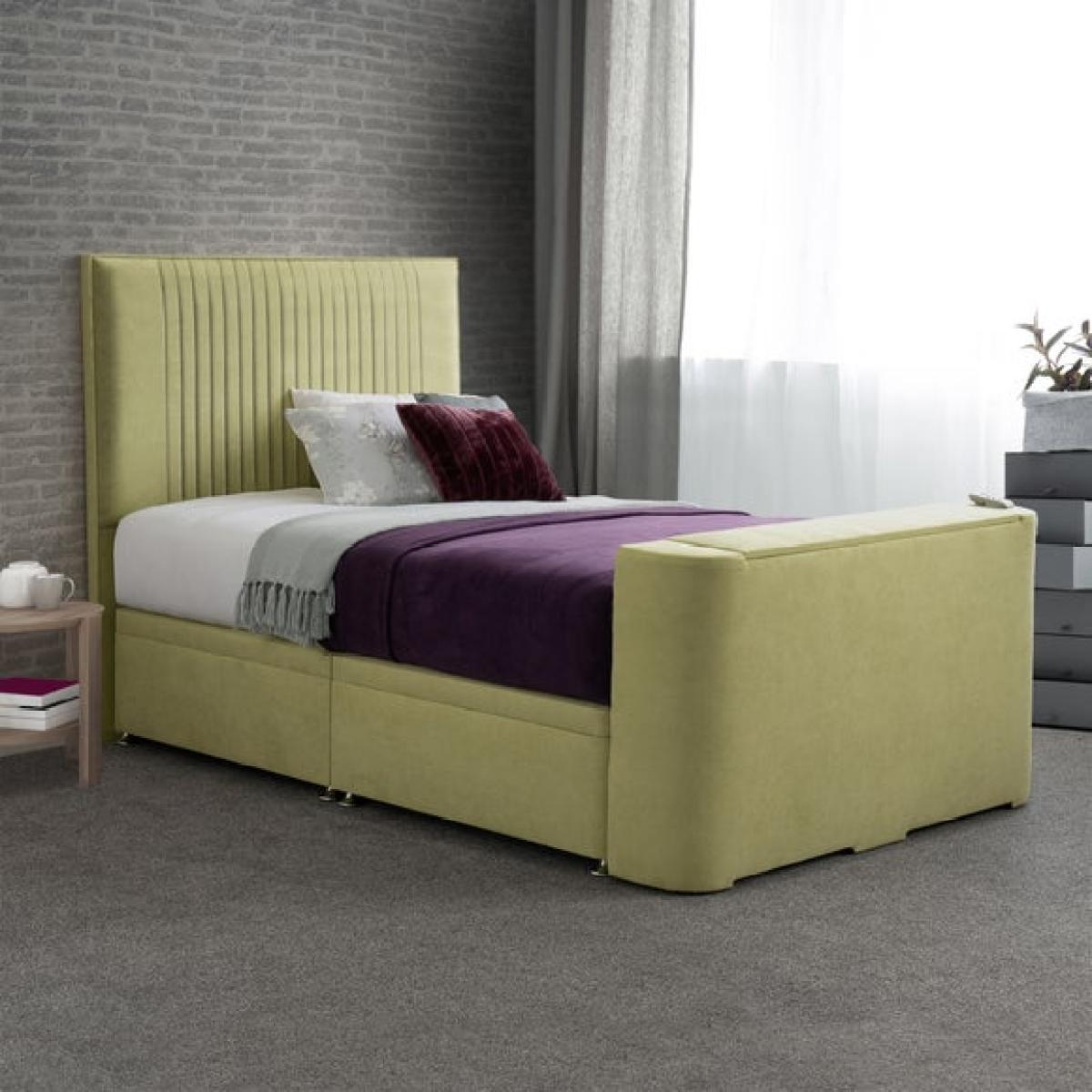 Sweet Dreams Venice Vertical Pleated Side Lift Ottoman TV Bed – image 2