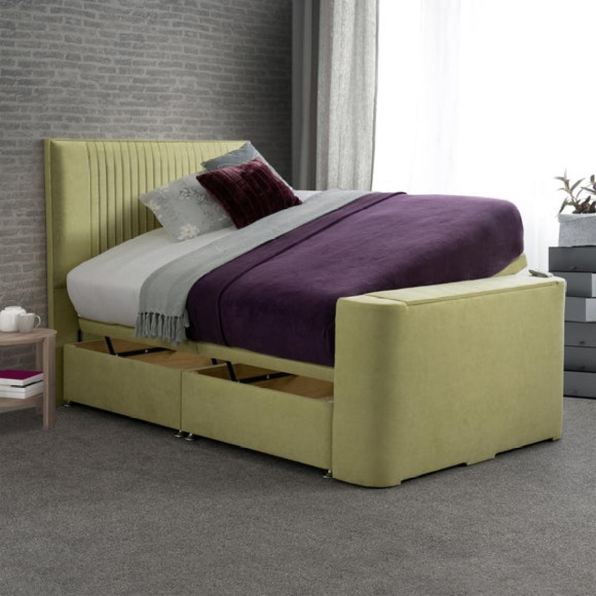 Sweet Dreams Venice Vertical Pleated Side Lift Ottoman TV Bed – image 3