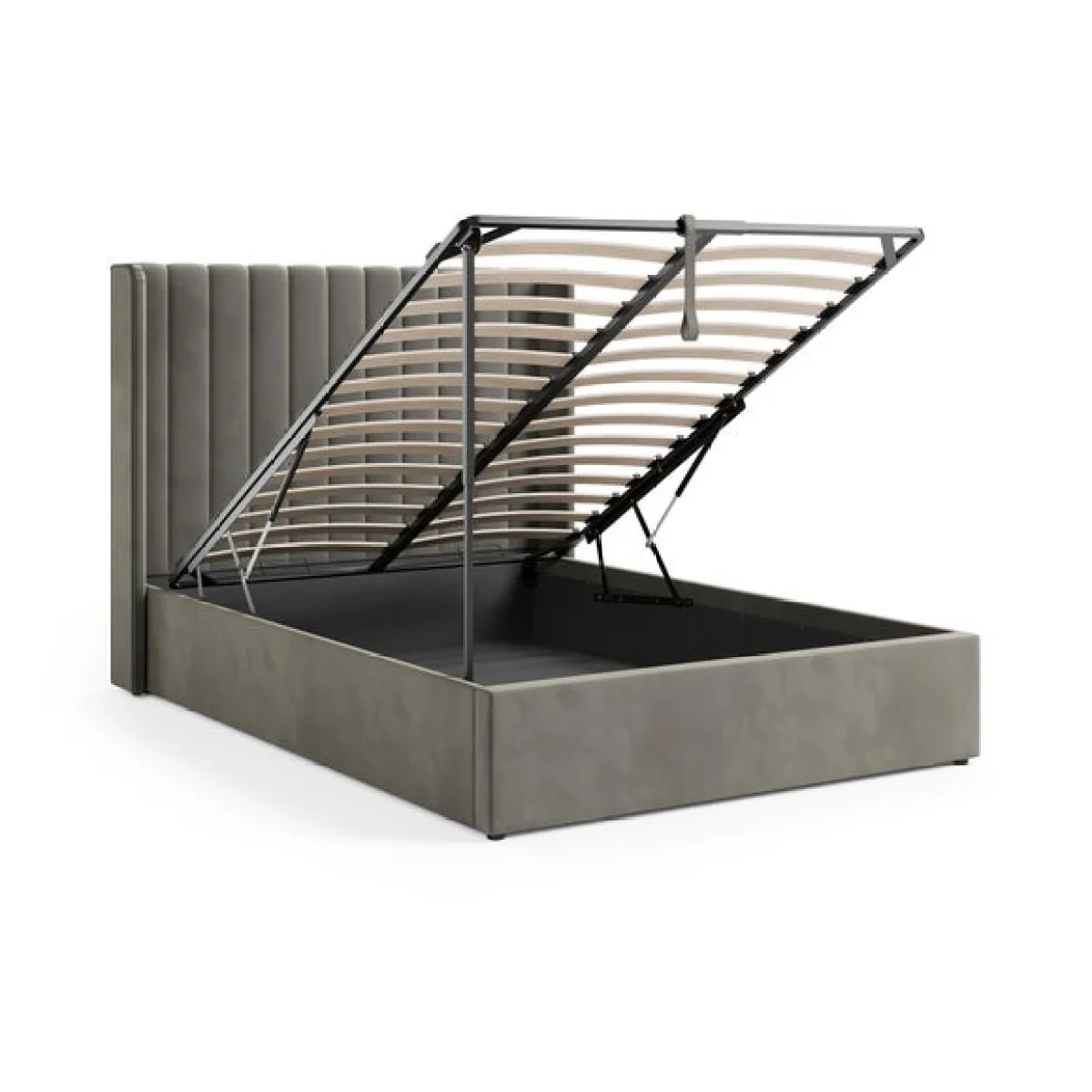 Alara Velvet Ottoman Bed – image 7