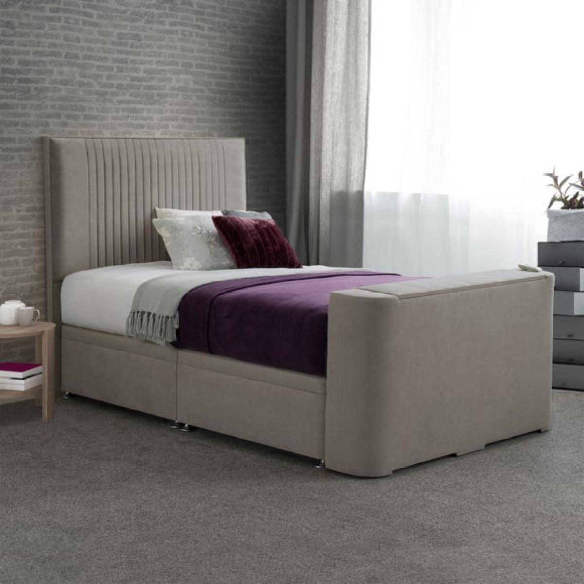 Sweet Dreams Venice Vertical Pleated Side Lift Ottoman TV Bed – image 2