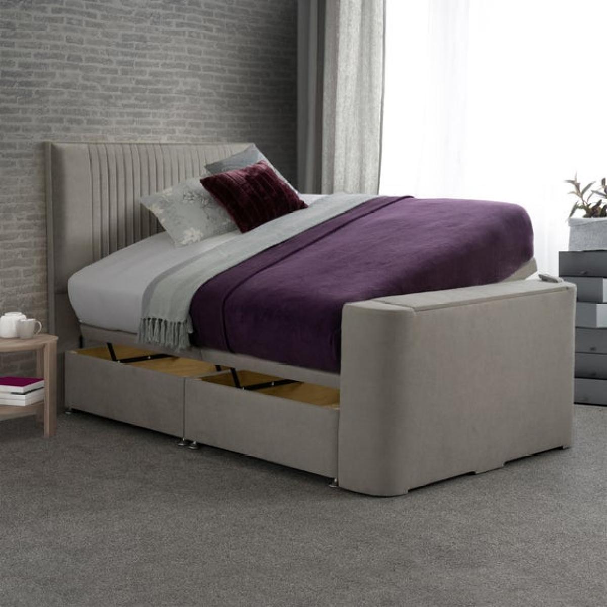 Sweet Dreams Venice Vertical Pleated Side Lift Ottoman TV Bed – image 3