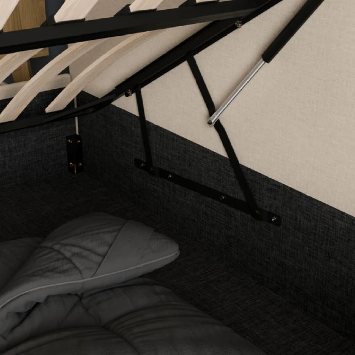 Olton Textured Ottoman Bed Frame – image 5