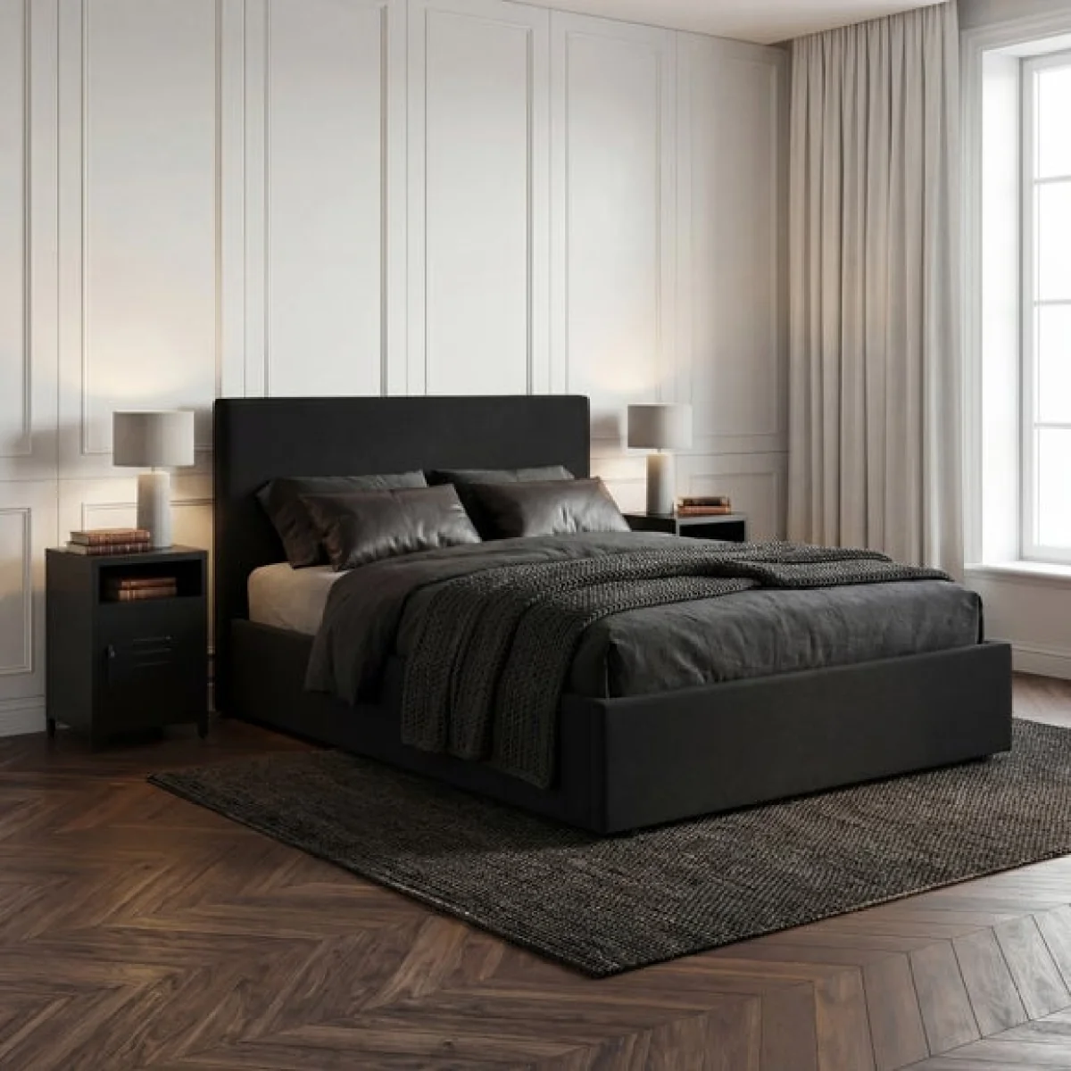 Wilder Chenille Ottoman Bed Frame – image 1