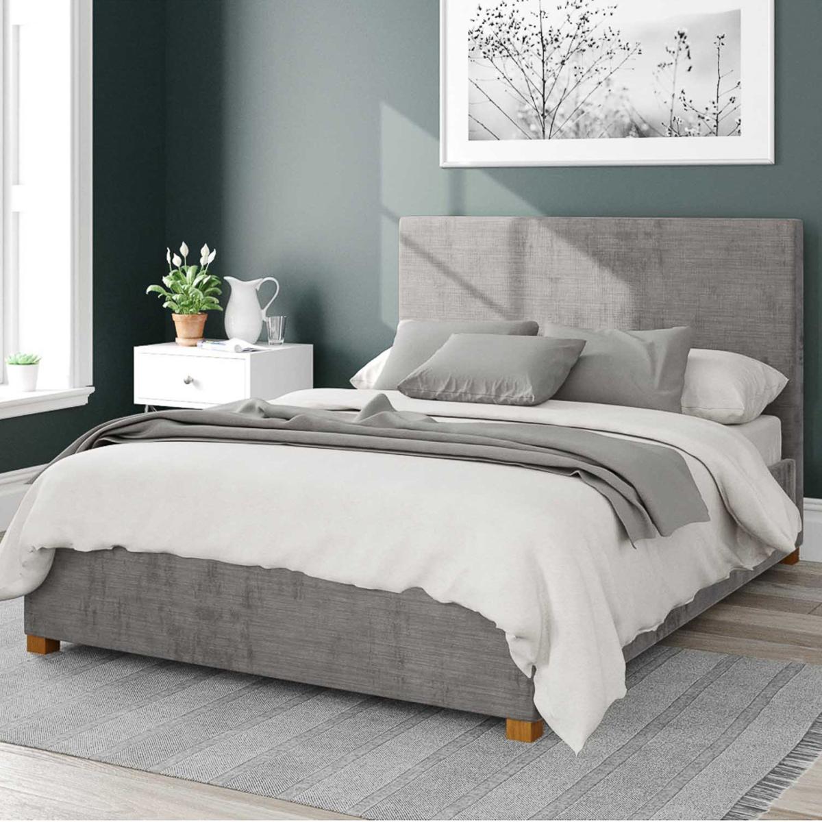 Garland Firenze Velour Ottoman Bed Silver – image 1
